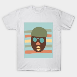 Black French Artist in Beret T-Shirt